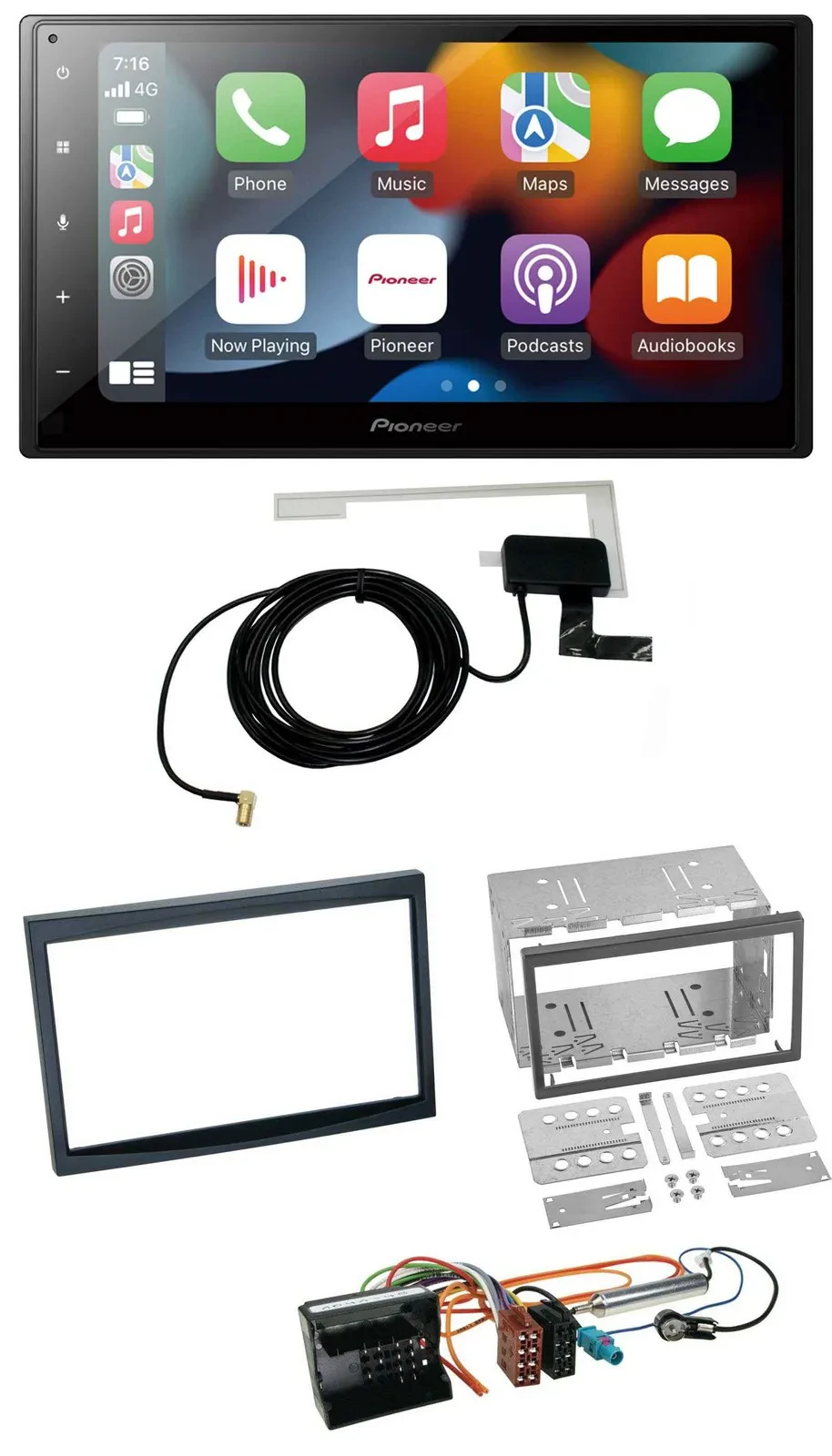 Автомагнитола Pioneer 2-DIN, MP3/USB/Bluetooth/DAB, для Peugeot 207/307/Expert/Partner