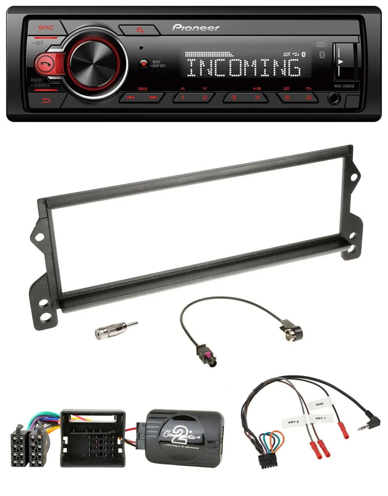Pioneer Bluetooth USB DAB Lenkrad Autoradio für Mini (2001-2006 MOST)