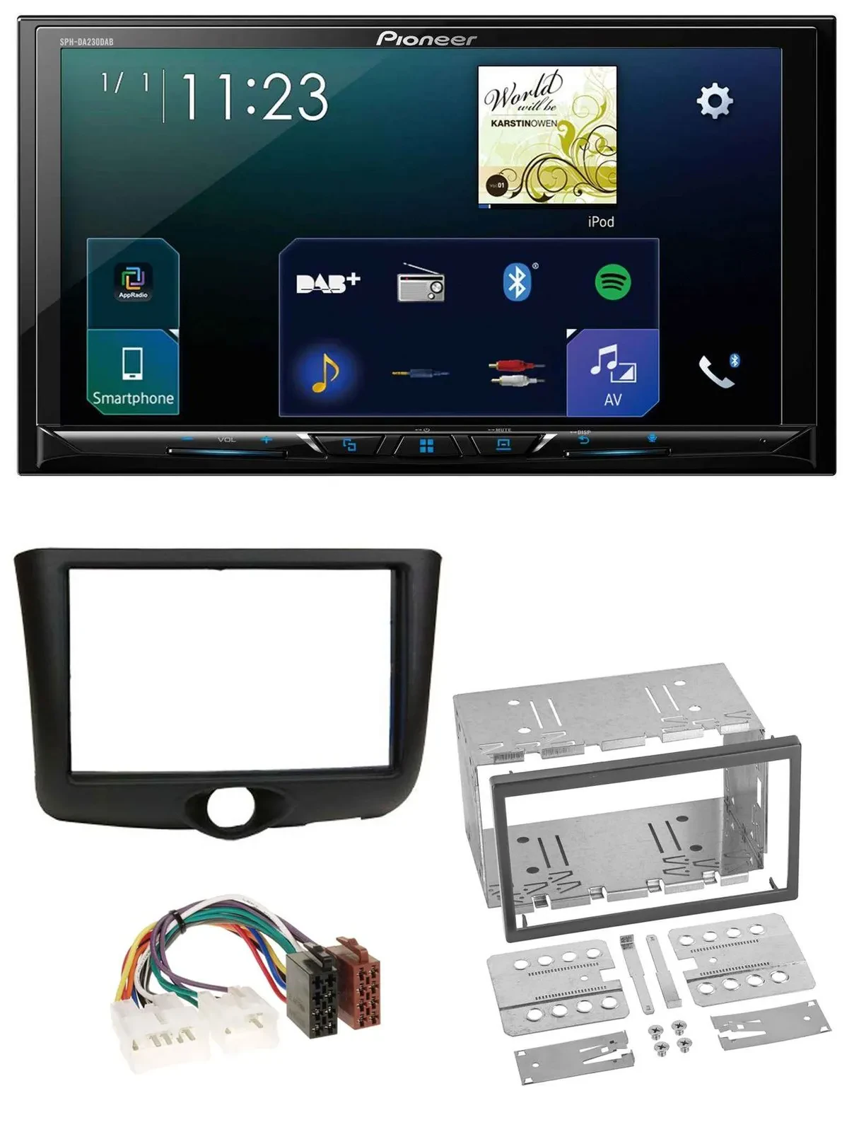Pioneer MP3 Bluetooth USB 2DIN DAB Autoradio für Toyota Yaris (1999-2003)