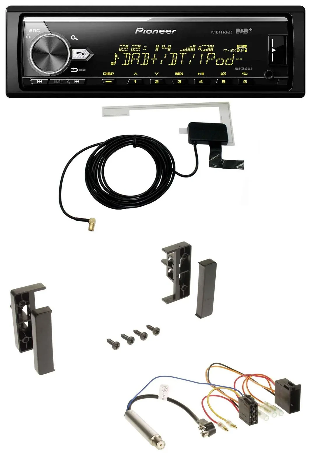 Pioneer Bluetooth DAB USB MP3 Autoradio für Audi A2 A3 8L 99-00 A4 B5 99-01 A6 C