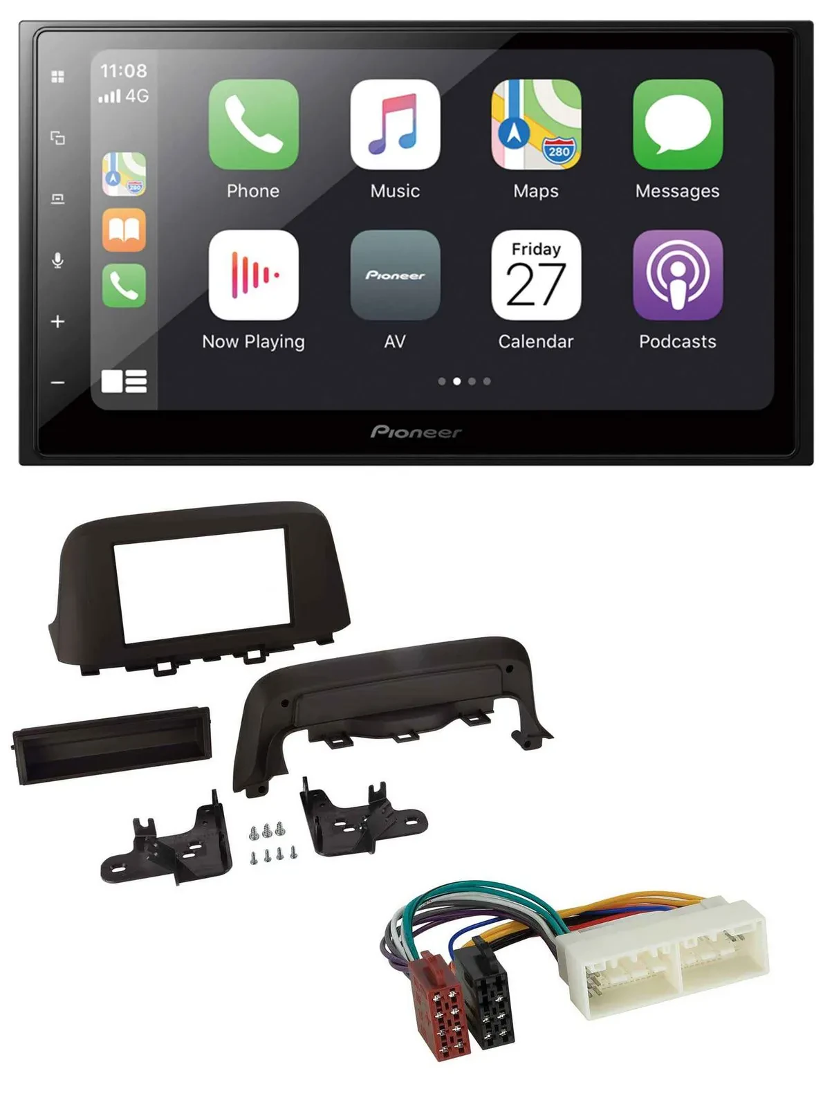 Автомагнитола для Hyundai Kona (с 2018) Pioneer 2 DIN, Bluetooth, DAB, USB, MP3