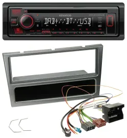 Автомагнитола Kenwood CD/MP3, USB, Bluetooth, DAB для Opel Corsa C (Quadlock, 2004–2006)