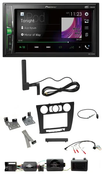 Pioneer MP3 DAB Lenkrad 2DIN Bluetooth Autoradio für BMW 1er PDC man. Klima E87/