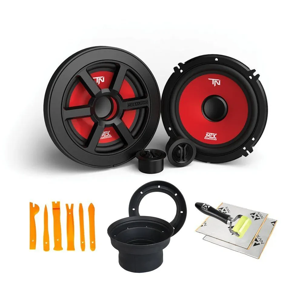 MTX TERMINATOR6S 45W 6.5" Component Speakers w/ NVX Complete Speaker Install Kit