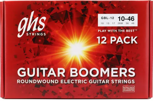 Струны для электрогитары GHS GBL-12 Boomers Light 10-46 (12 комплектов)