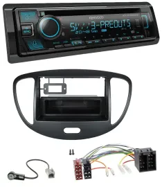 Kenwood Bluetooth USB CD MP3 DAB Autoradio für Hyundai i10 (2008-2013) schwarz