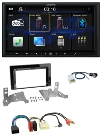 Alpine Bluetooth 2DIN MP3 DAB USB Autoradio für Toyota Aygo AB7 ab 2022 klavierl