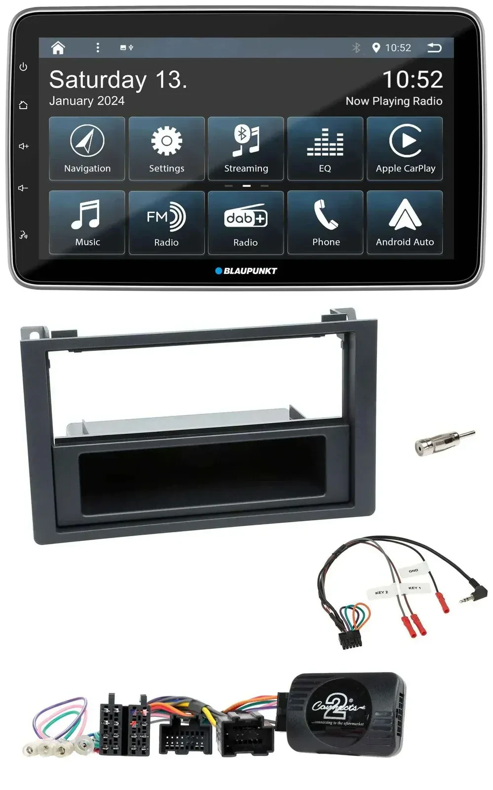 Blaupunkt USB DAB SD Lenkrad Bluetooth Autoradio für Saab 9.3 (ab 2008)
