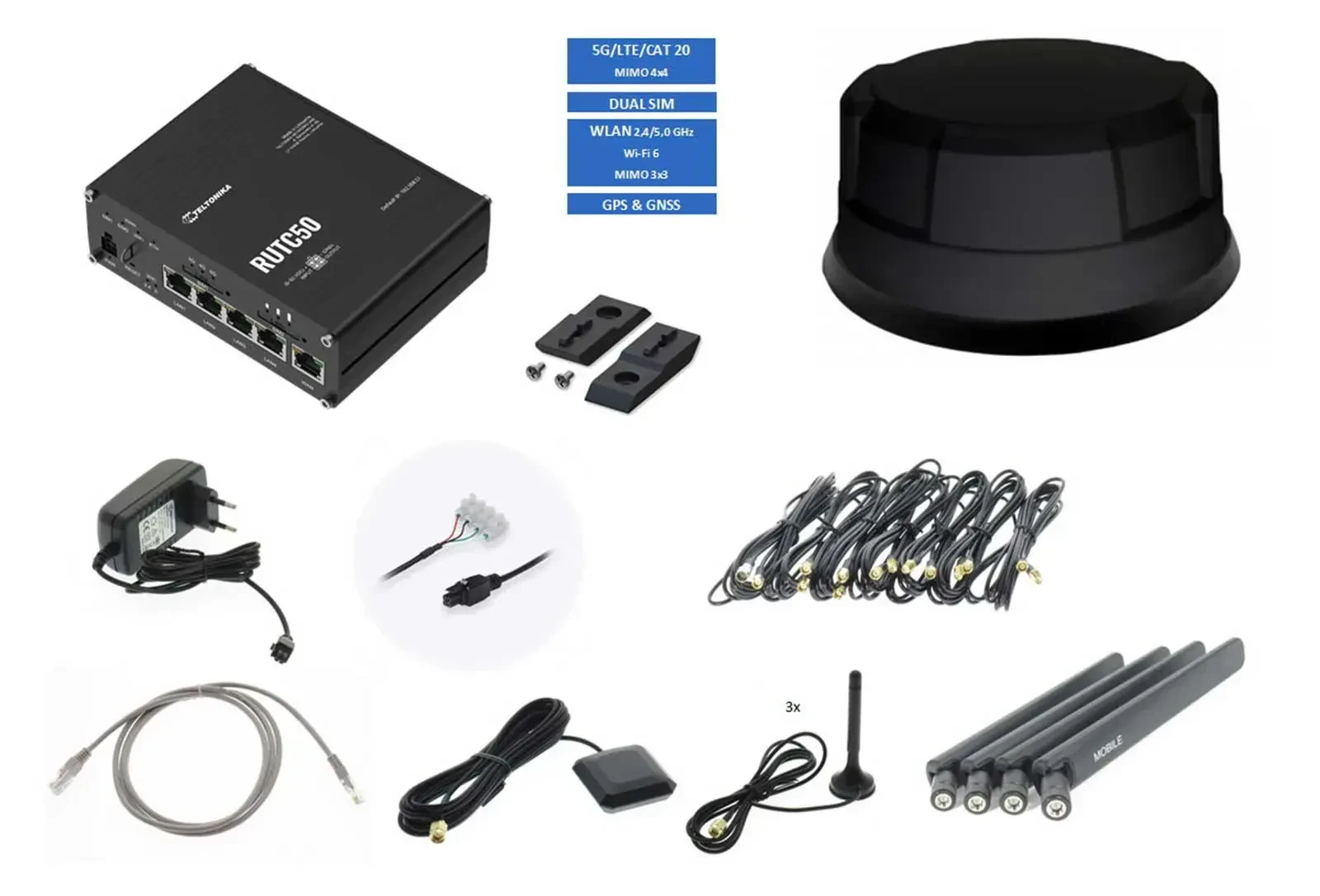 Teltonika 5G WLAN Router RUTC50 ANT730 schwarz TEL-RUTC50-730B