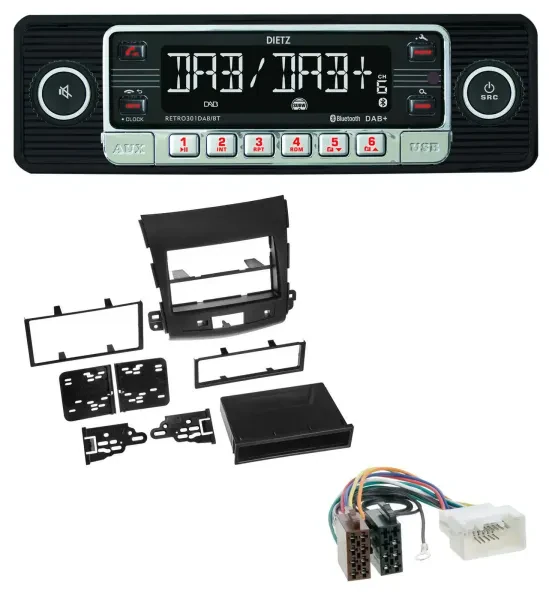 Dietz USB DAB MP3 Bluetooth Autoradio für Citroen C-Crosser Mitsubishi Outlander