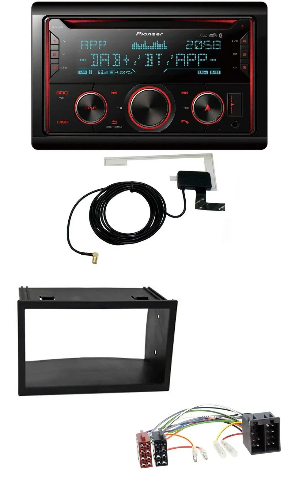 Pioneer 2DIN MP3 DAB USB CD Bluetooth Autoradio für VW Golf 4 Polo T4 Fox Passat