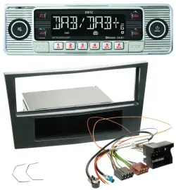 Dietz Bluetooth MP3 DAB USB Autoradio für Opel Corsa D ab 2005 Stealth Schwarz