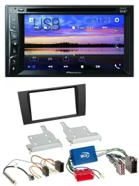 Автомагнитола для Audi A4 (1999–2001) Pioneer 2DIN, Bluetooth, USB, DVD, DAB, MP3