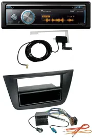 Автомагнитола Pioneer Bluetooth, DAB, MP3, USB, CD для Seat Toledo/Altea (с 2005), черный