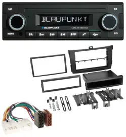 Blaupunkt DAB USB Bluetooth MP3 Autoradio für Toyota Corolla ab 2009 schwarz