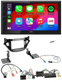 JVC Bluetooth USB Lenkrad 2DIN DAB Autoradio für Opel Adam Corsa E 2017-2019