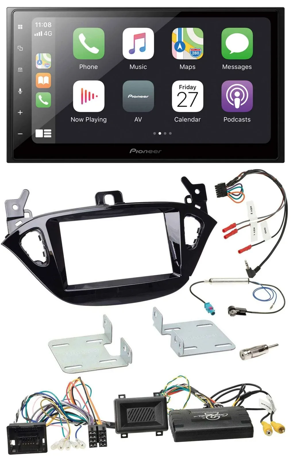 Автомагнитола Pioneer 2-DIN Bluetooth DAB USB для Opel Adam/Corsa E (с 2013)