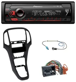 Pioneer MP3 USB DAB Bluetooth Autoradio für Opel Astra J ab 2009 Perl schwarz
