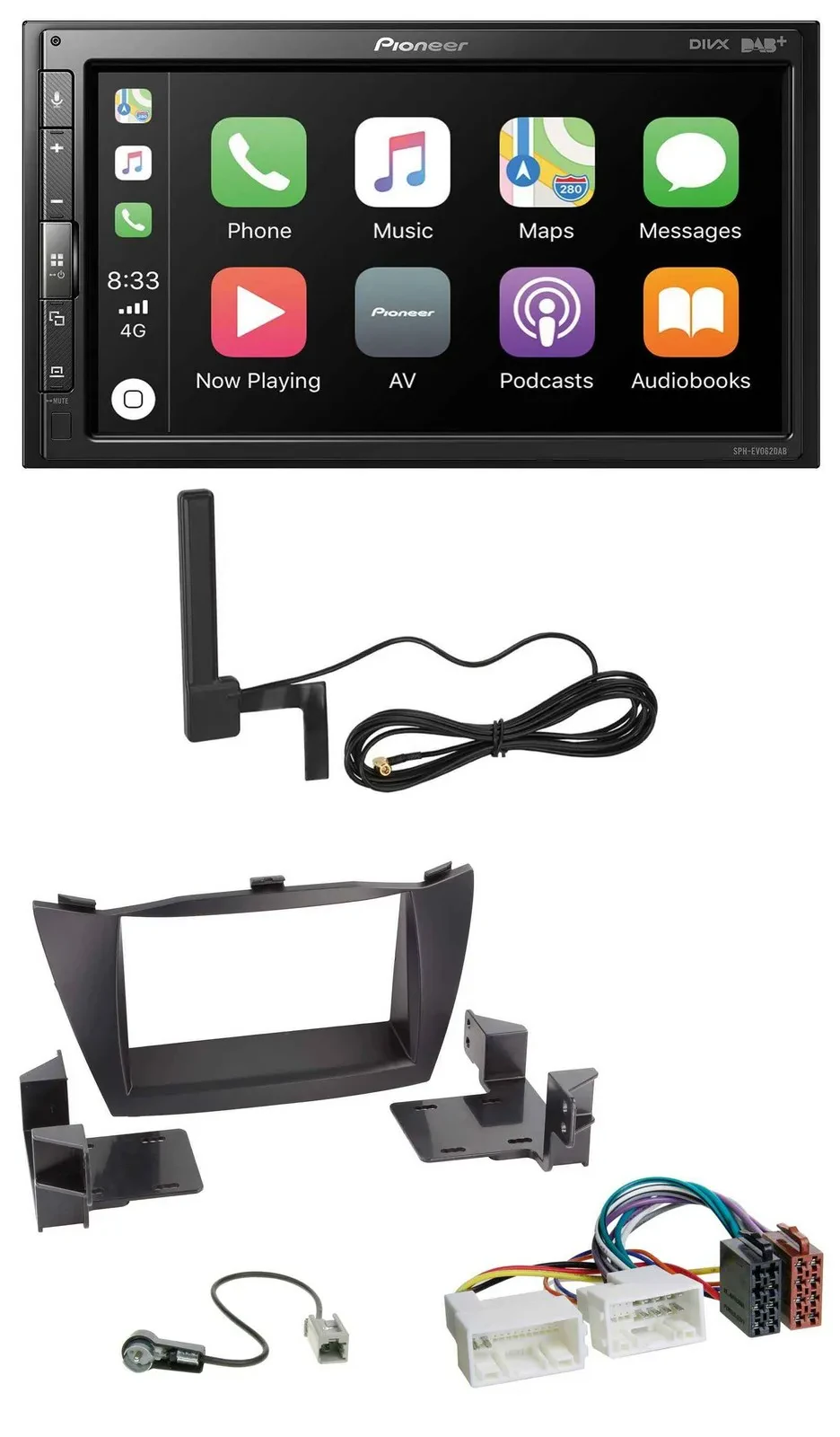 Pioneer USB 2DIN Bluetooth DAB MP3 Autoradio für Hyundai Tucson 2010-2015