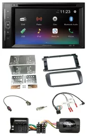 Pioneer Bluetooth Lenkrad USB 2DIN DAB DVD Autoradio für Ford Focus C Max Galaxy