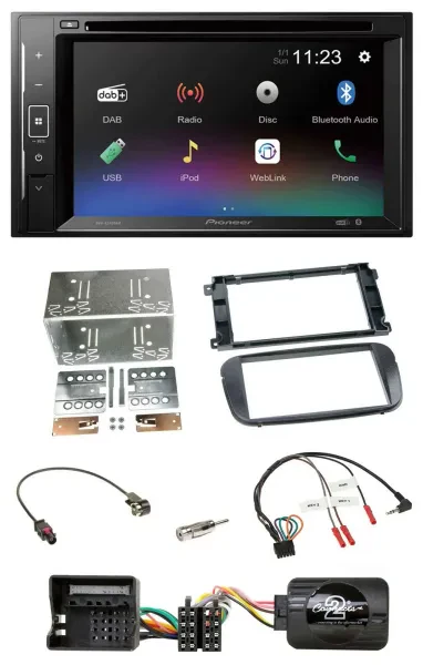 Pioneer Bluetooth Lenkrad USB 2DIN DAB DVD Autoradio für Ford Focus C Max Galaxy