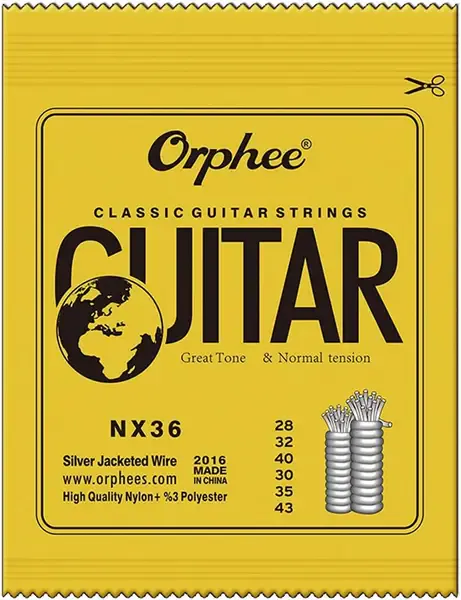 Струны для классической гитары Orphee NX-36 Silver Normal Tention