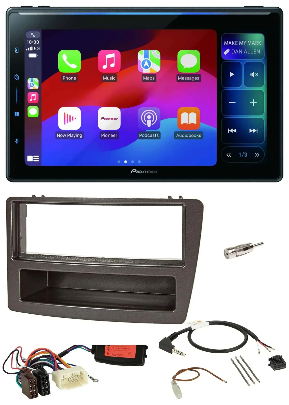 Pioneer Bluetooth DAB Lenkrad USB Autoradio für Honda Civic 04-06 anthrazit