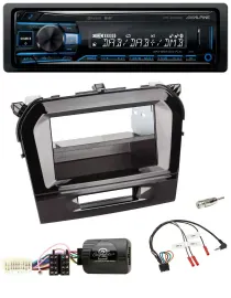 Alpine USB Bluetooth DAB Lenkrad Autoradio für Suzuki Vitara ab 2015 piano schwa