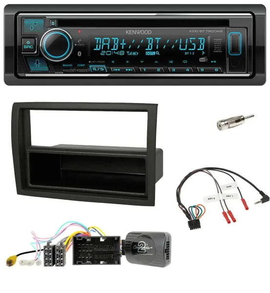 Kenwood Lenkrad Bluetooth DAB USB CD Autoradio für Citroen Jumper 2014-2021 schw