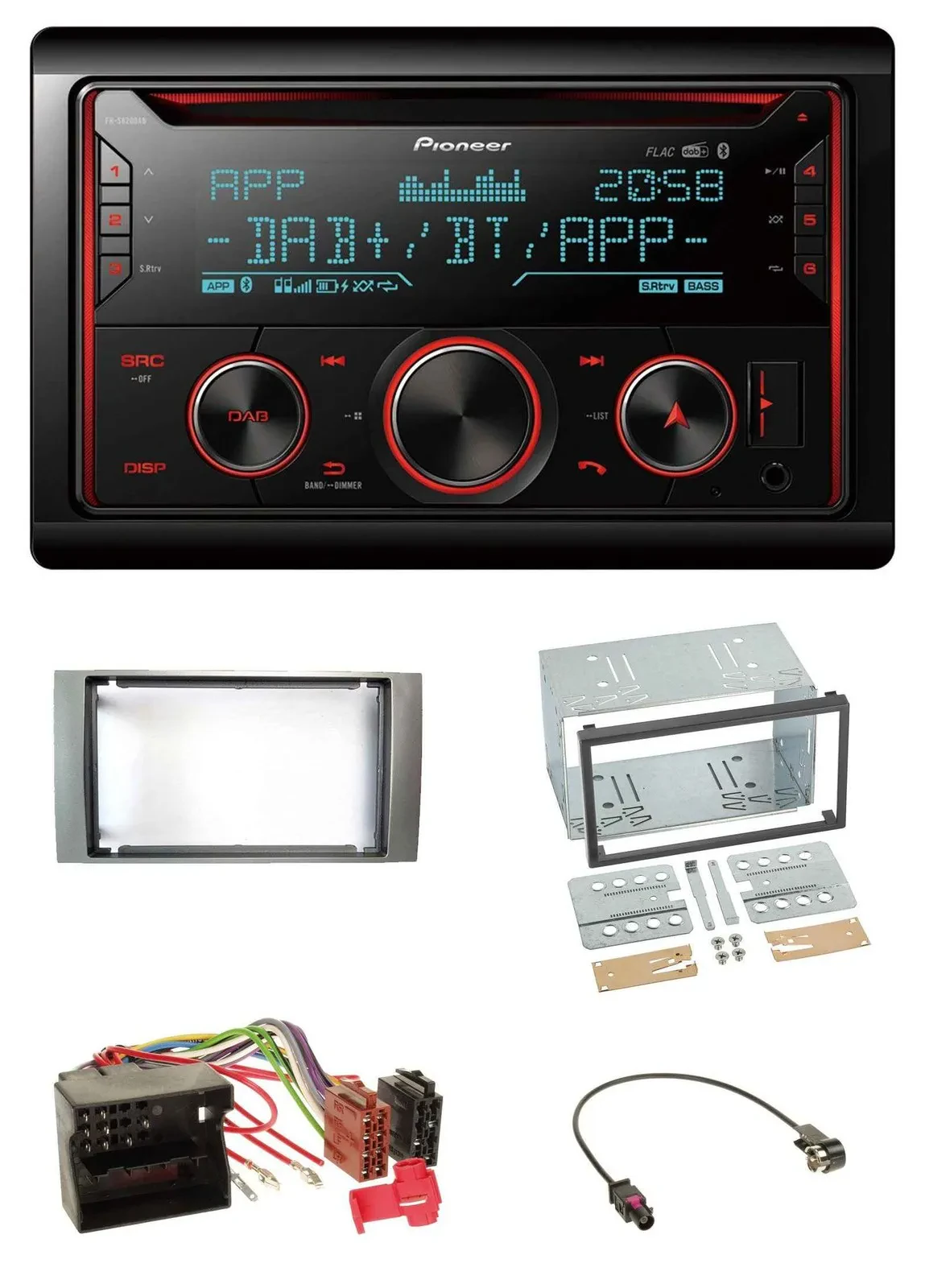 Pioneer 2DIN DAB MP3 Bluetooth USB CD Autoradio für Ford Kuga Fusion Transit 05-