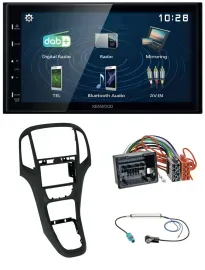 Автомагнитола для Opel Astra J Kenwood 2 DIN Bluetooth USB DAB MP3 перламутрово-черная