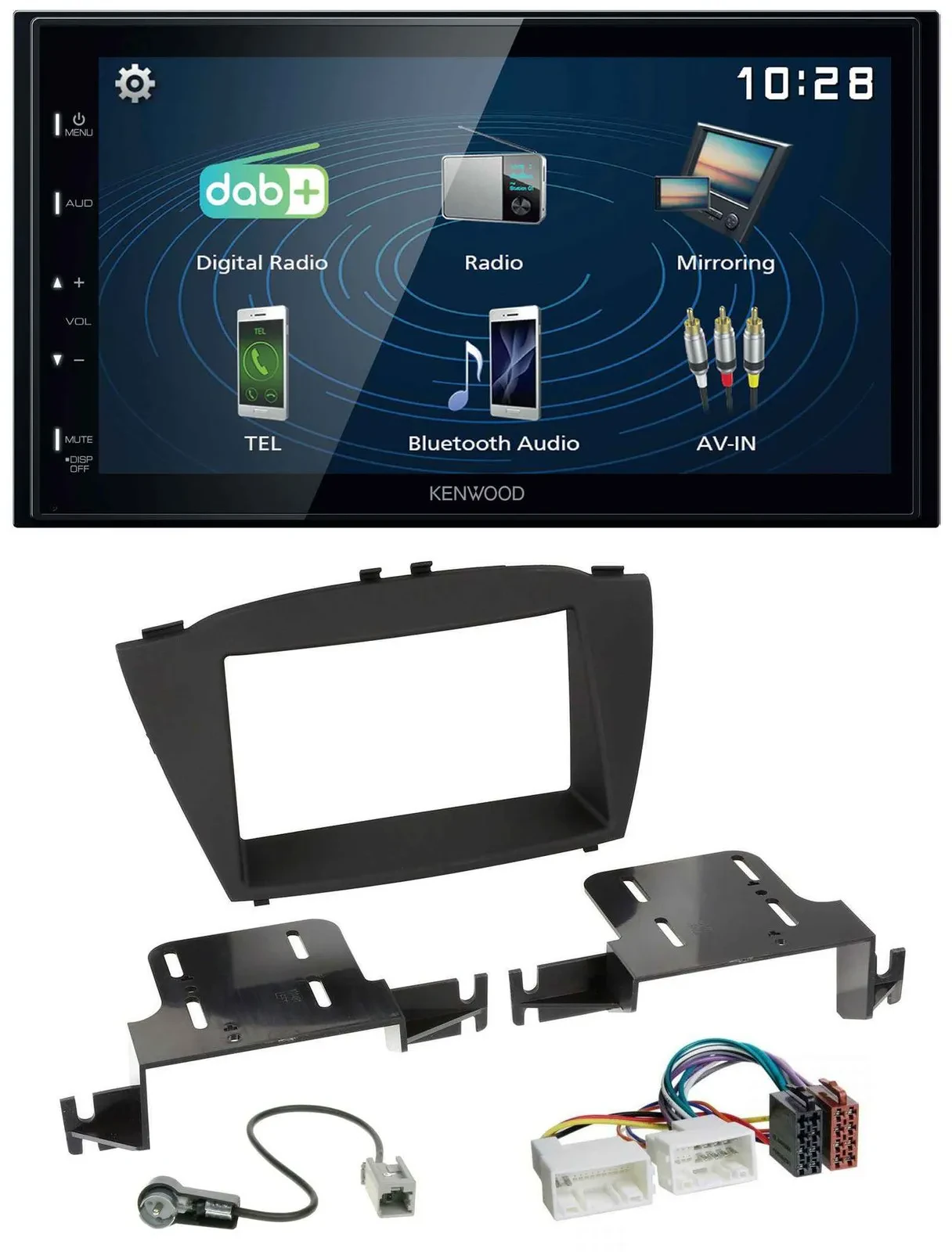 Kenwood 2DIN Bluetooth MP3 USB DAB Autoradio für Hyundai ix35 (ab 2013)