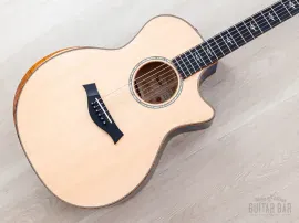 Б/У Электроакустическая гитара Taylor Custom Grand Auditorium, цвет прозрачно-синий