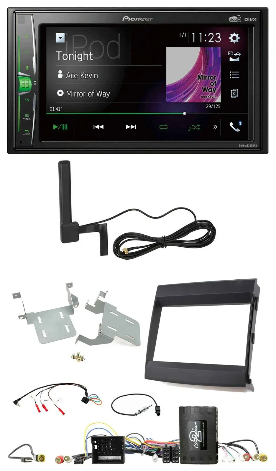 Pioneer MP3 DAB Lenkrad 2DIN Bluetooth Autoradio für Porsche Cayenne 11-16 Infoa