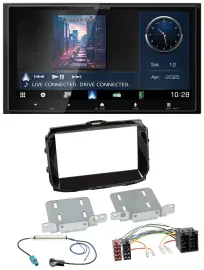 Kenwood Bluetooth 2DIN USB DAB MP3 Autoradio für Alfa Romeo ISO ab 2013 piano