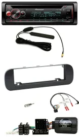 Pioneer USB DAB Lenkrad Bluetooth CD Autoradio für Fiat Panda 2012-2020 schwarz