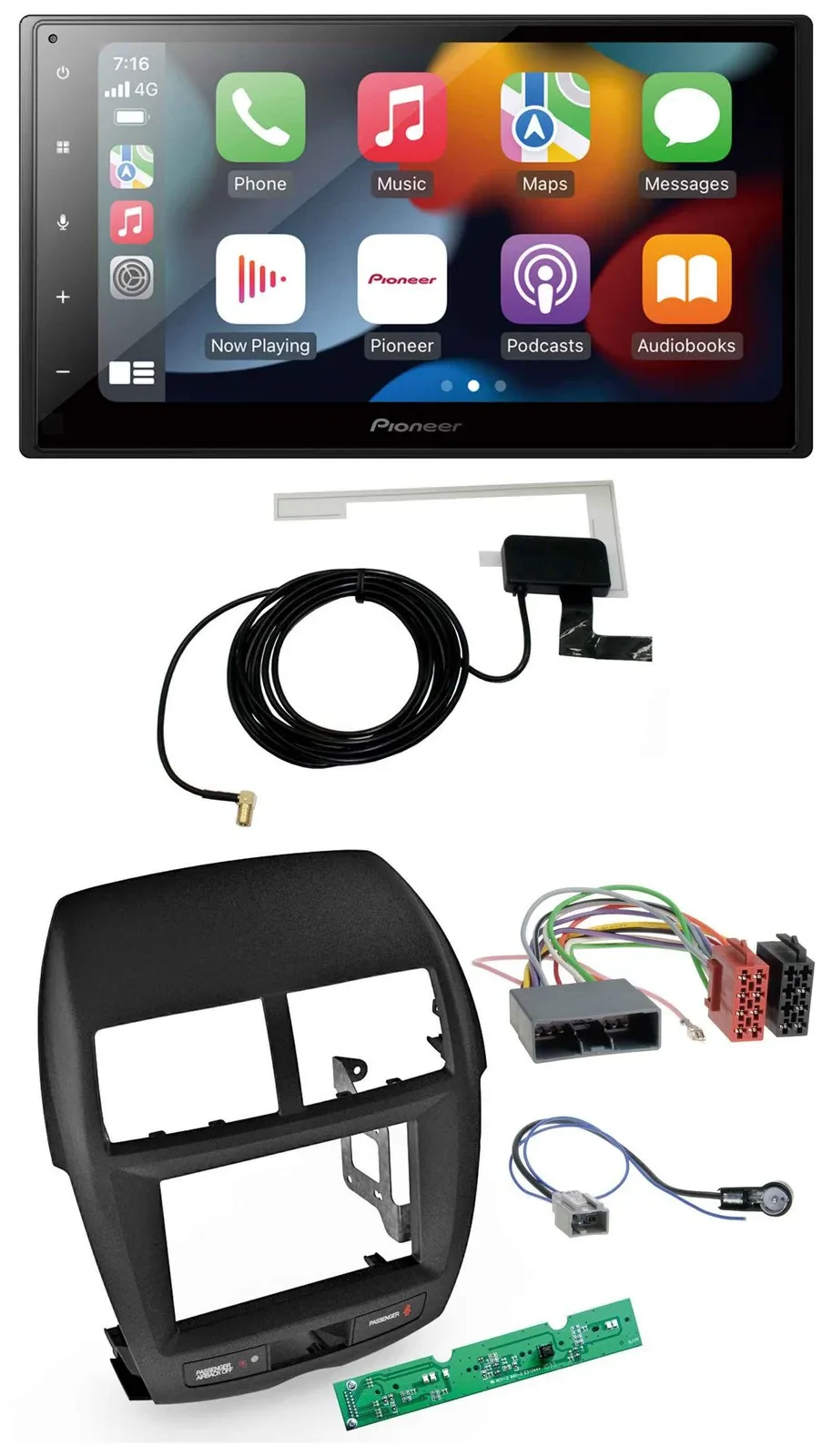Автомагнитола для Mitsubishi ASX (2010–2014) Pioneer 2-DIN, Bluetooth, DAB, USB, MP3