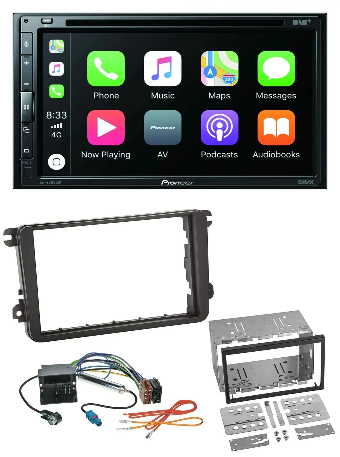 Pioneer DVD 2DIN MP3 DAB Bluetooth USB Autoradio für VW Passat 05-14 Polo 09-14
