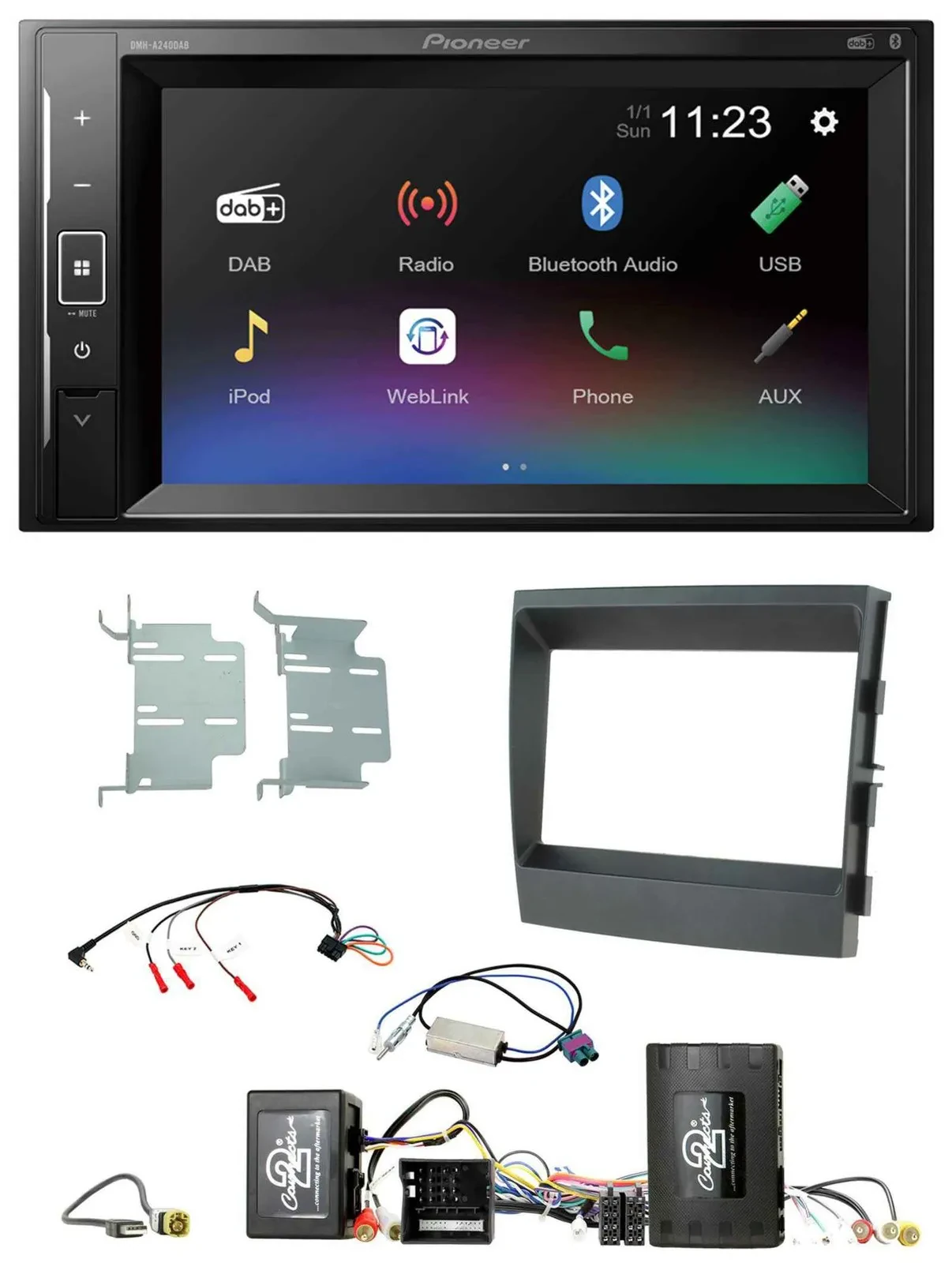 Автомагнитола для Porsche Panamera Pioneer 2DIN DAB, Bluetooth, USB