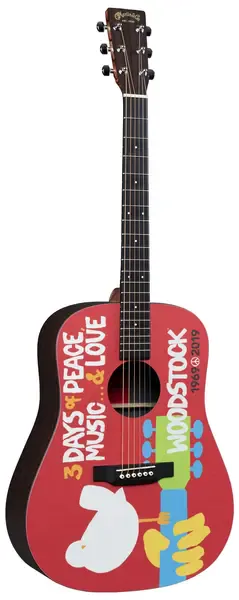Электроакустическая гитара Martin DX Woodstock 50th Anniversary Woodstock Design
