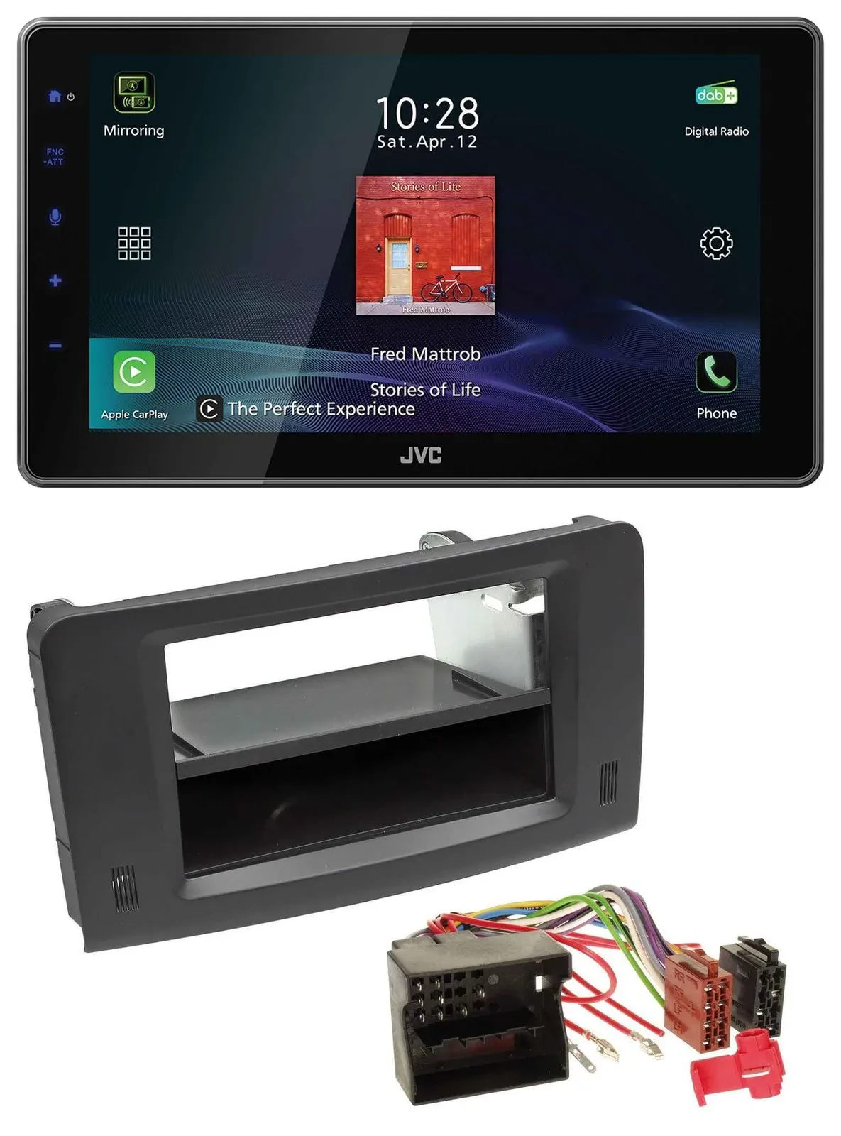 Автомагнитола для Mercedes M-Class W164 (2005–2011) JVC DAB, MP3, Bluetooth, USB