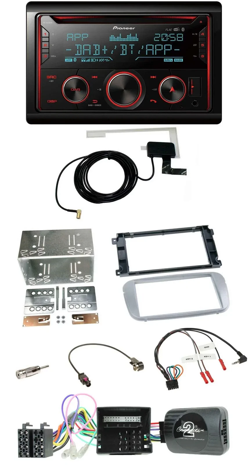 Pioneer 2DIN Lenkrad DAB USB CD Bluetooth Autoradio für Ford Mondeo S-Max Profi