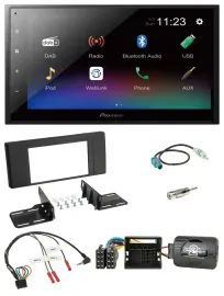 Pioneer USB Bluetooth DAB 2DIN Lenkrad Autoradio für Land Rover Range Rover Vogu