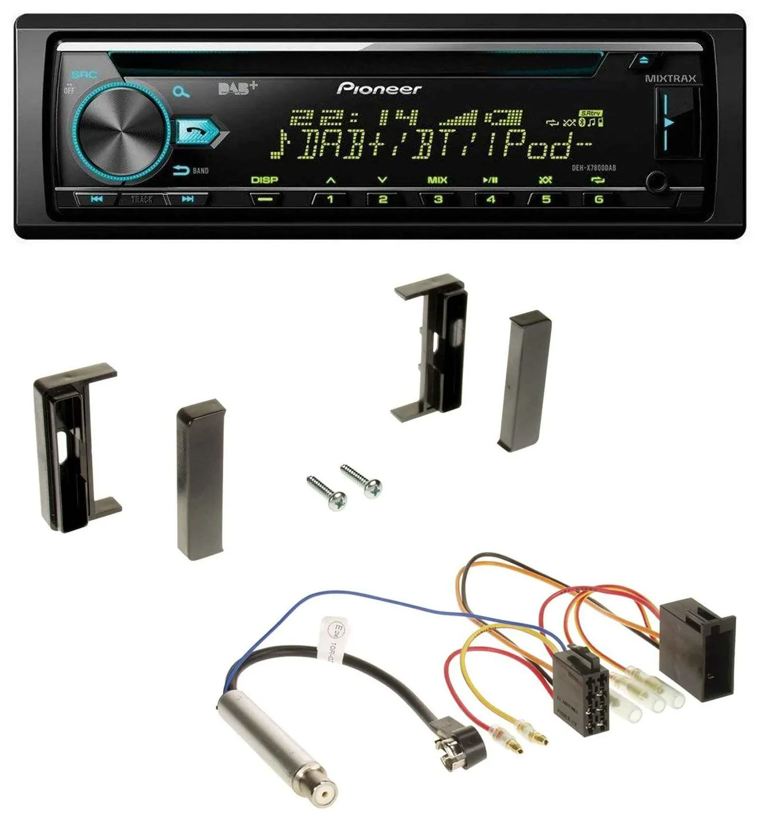 Pioneer DAB MP3 CD USB Bluetooth Autoradio für Audi TT (1998-2006) - ISO
