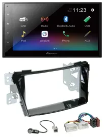 Pioneer USB Bluetooth DAB 2DIN MP3 Autoradio für Hyundai i40 VF ab 11 Klavierlac