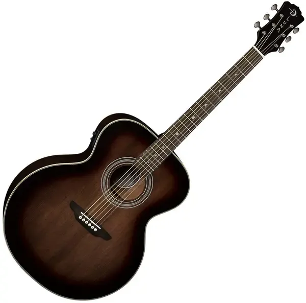 Электроакустическая гитара Luna Art Vintage Jumbo Solid Top Acoustic-Electric Guitar, Distressed Vintage Br