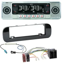 Dietz Bluetooth MP3 DAB USB Autoradio für Fiat Panda (ab 2012) - glänzend