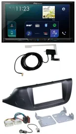 Автомагнитола Pioneer 2-DIN DAB USB MP3 Bluetooth для Kia Ceed (с 2012), черная