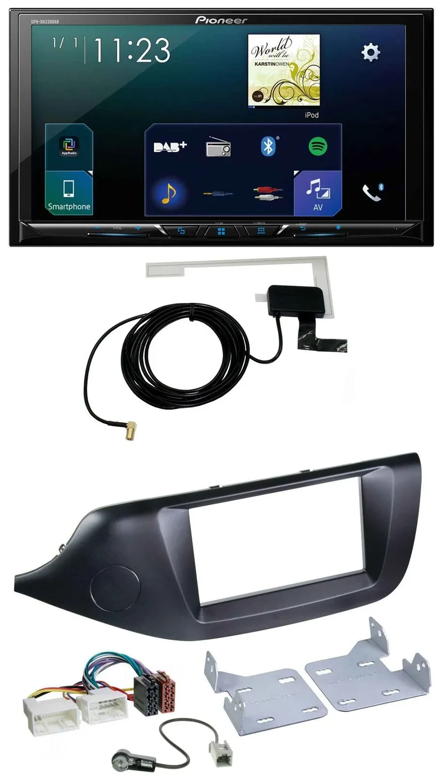 Автомагнитола Pioneer 2-DIN DAB USB MP3 Bluetooth для Kia Ceed (с 2012), черная