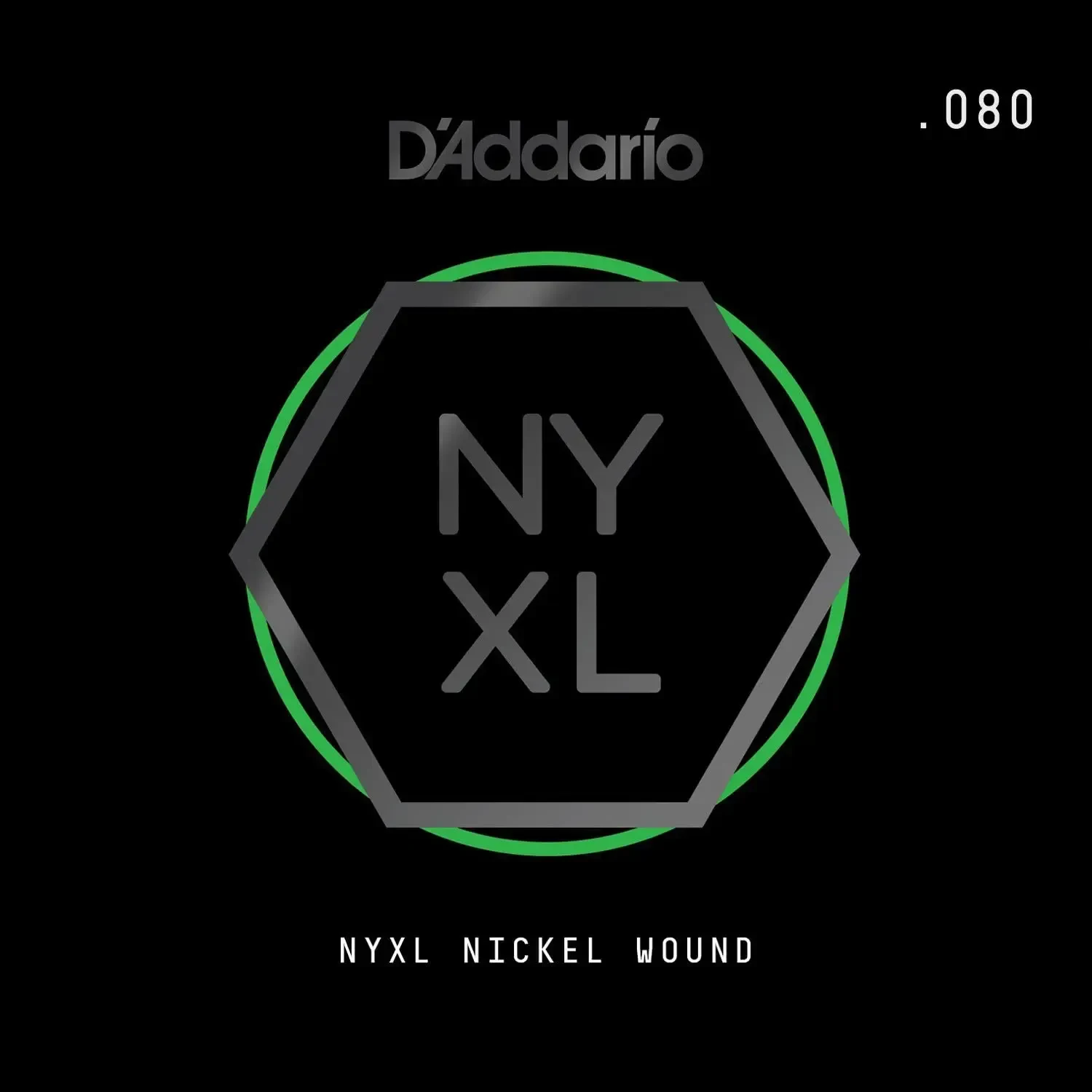 Струна одиночная D'Addario NYNW080 NYXL Nickel Wound Single 080